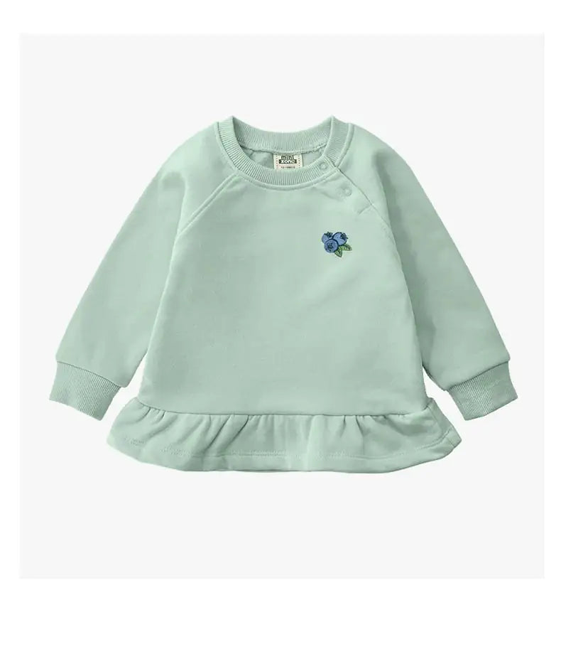 Casual Baby Sweater T-shirt Jumpsuit with Skirt