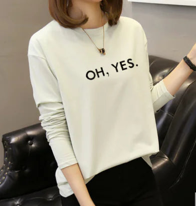 Fashion Long Sleeve Women's T-Shirt for Fall/Winter