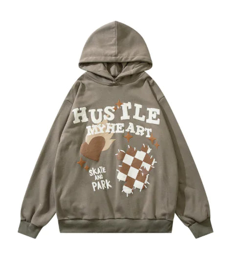 Retro High Street Hoodie with Hip Hop Cartoon Print