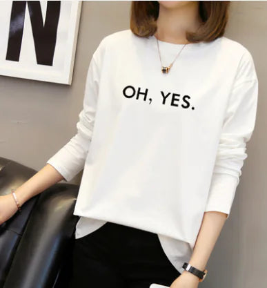 Fashion Long Sleeve Women's T-Shirt for Fall/Winter