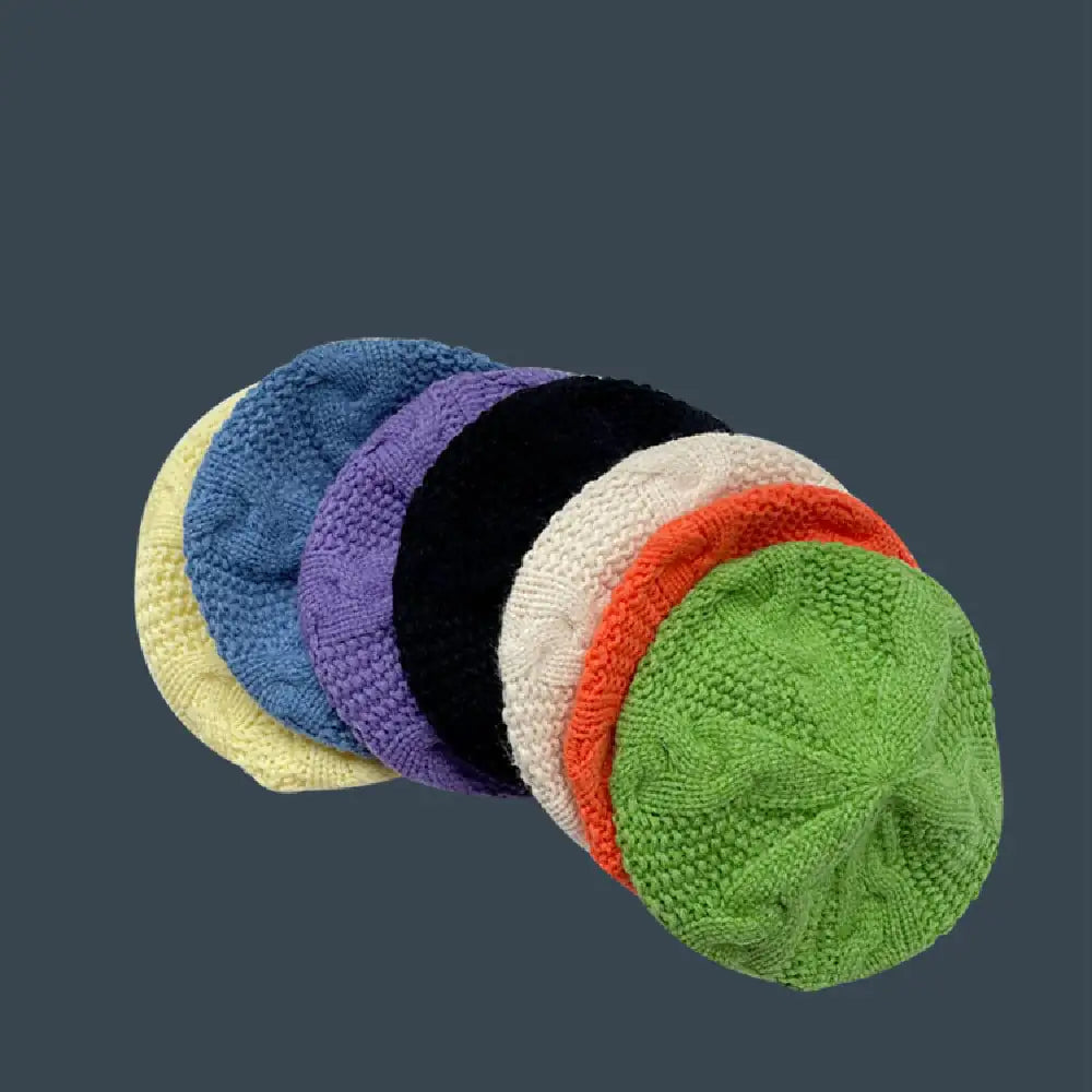 Japanese Wool Knitted Hat for Women - Autumn Winter