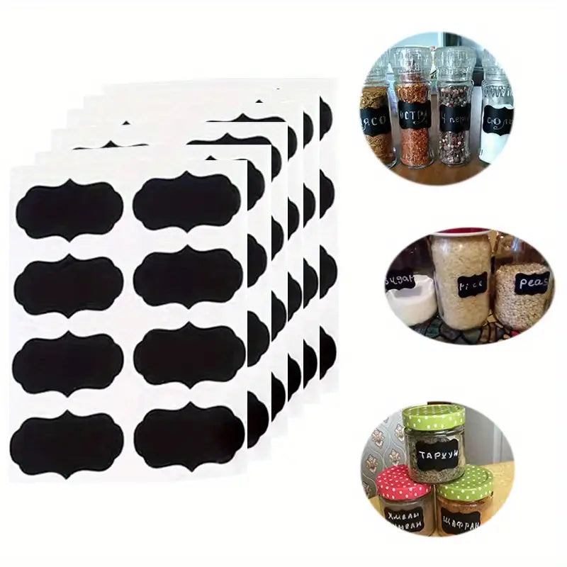 120pcs Erasable Chalkboard Labels with Pen for Jars